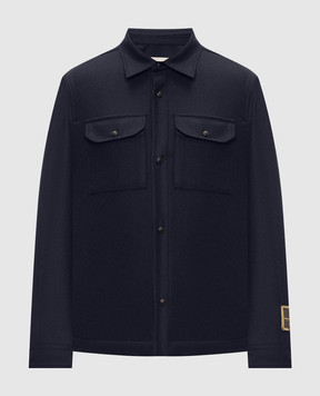 Cashmere&Whiskey Синя сорочка з вовни та кашеміру 07687R0775
