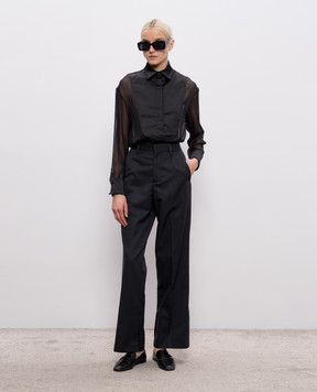 Dondup Чорна блуза із шовку DC464SF0105DXXX