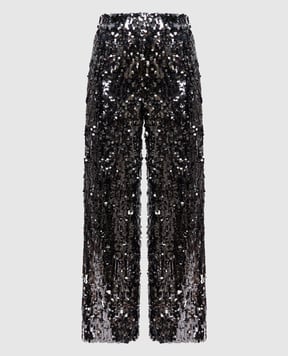 Max Mara Weekend Чорні штани CABREO з паєтками CABREO1234