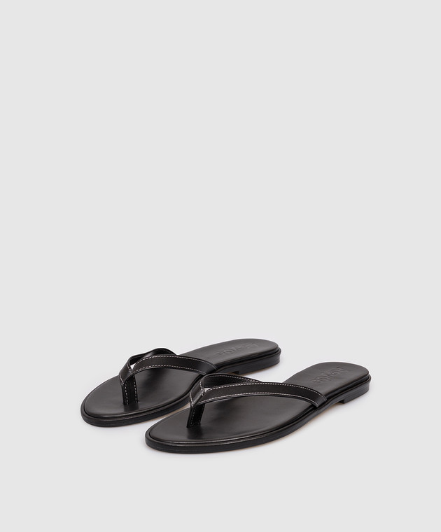 Aeyde Чорні шкіряні шльопанці Melody FSFDMR08FL191SS25800007 зображення 2