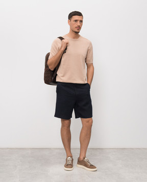 Trussardi Синие шорты из льна P025M000117NMP312T38