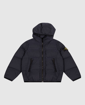 Stone Island Дитячий синій пуховик з патчем логотипа L2S164100004S002824