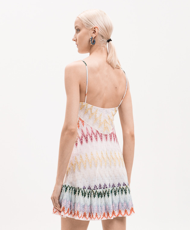 Missoni Білий сарафан з оборкою у візерунок DS26SG40BR015I зображення 4