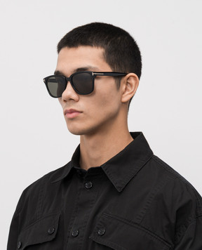 Tom Ford Чорні сонцезахисні окуляри Graydon з логотипом FT1213