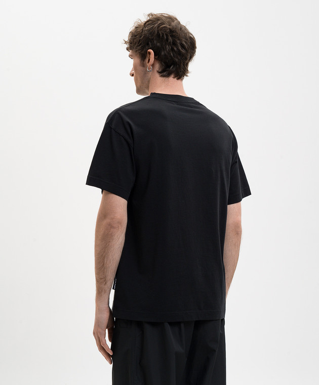 Palm Angels Чорна футболка з контрастним логотипом PMAA109S26JER00G зображення 4