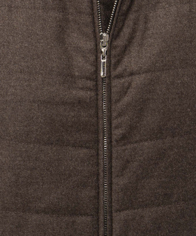 Bertolo Cashmere Коричневый жилет из шерсти и кашемира 000356002732 изображение 5