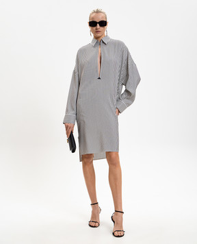 Tom Ford Біла сукня в стилі сорочки в смужку AB3632FAX1712