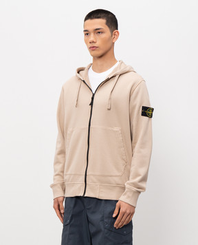 Stone Island Бежева спортивна куртка з патчем логотипа L1S156100061S0051
