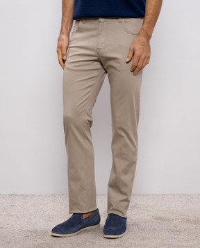 Stefano Ricci Бежеві джинси з патчем логотипа MFT61B0010TR112P