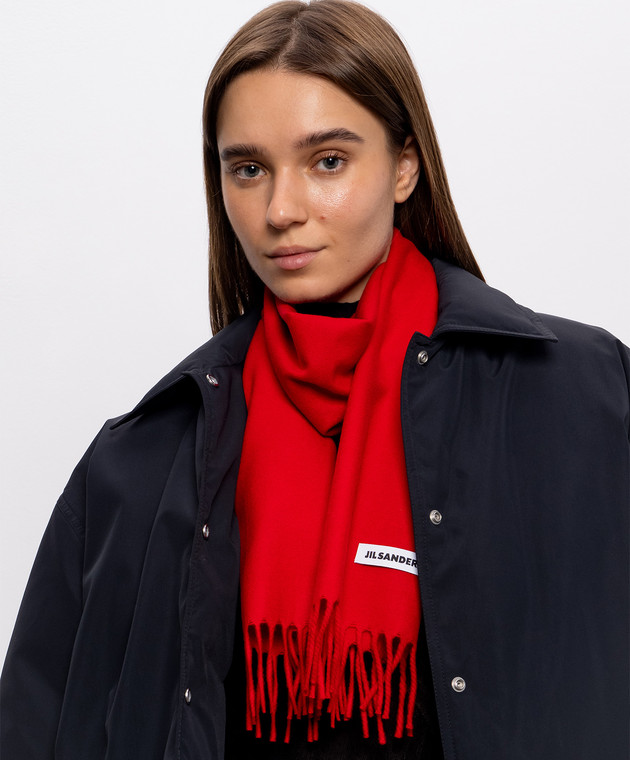 Jil Sander Красный шарф из шерсти J02TE0115J40376 изображение 2