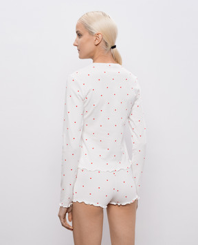 Dore & Rose Біла піжама в принт VALENTINECOTTONPJSET