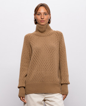 Ermanno Scervino Светр коричневого з кашеміру D495M324JBV