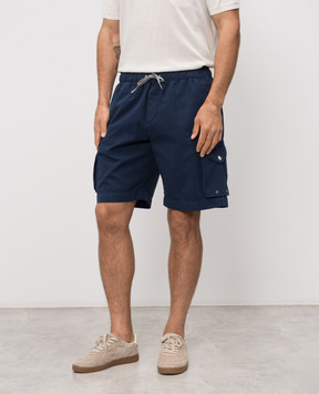 Brunello Cucinelli Синие шорты карго M252DU0025