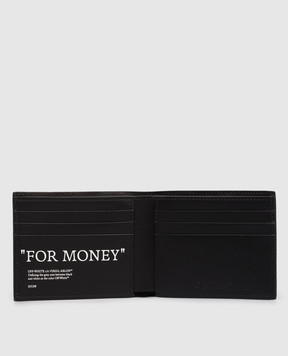 Off-White Черный кожаный портмоне Quote Bifold OMNC074C99LEA001