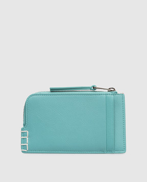 JW Anderson Зеленый кожаный картхолдер Loafer AC0437LA0224