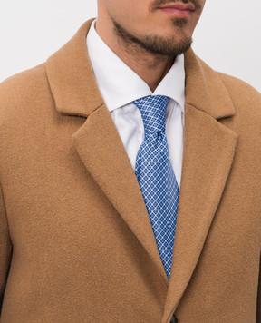 Stefano Ricci Блакитна краватка Luxury із шовку в геометричний візерунок CXDD57080