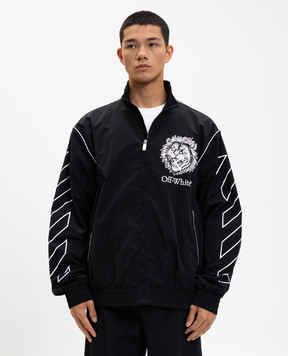 Off-White Чорна сппортивна куртка Lion 44MBD05EF5F001