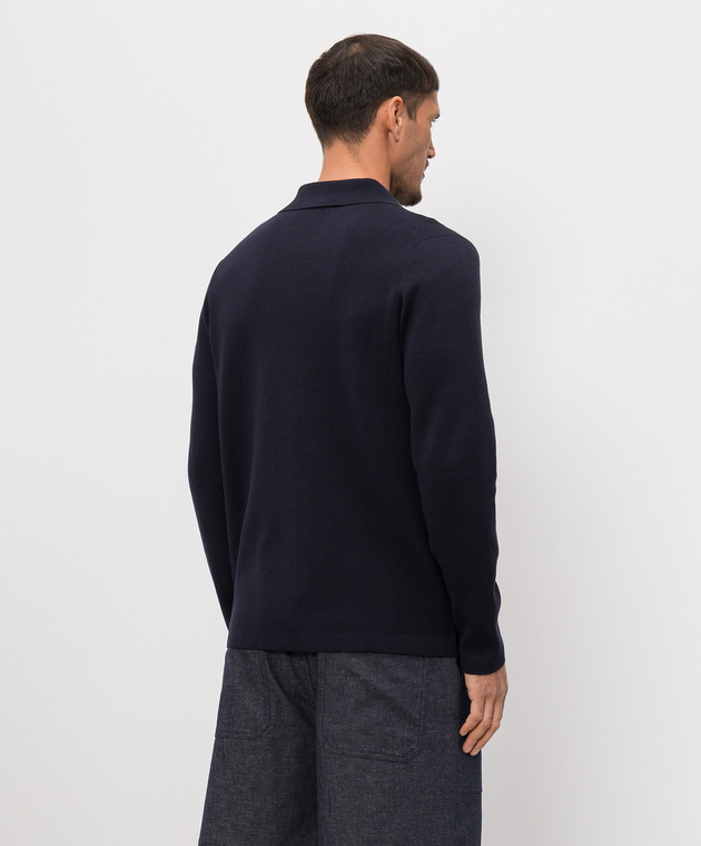 Cashmere&Whiskey Синій кардиган із шовком MU10342318519R зображення 4