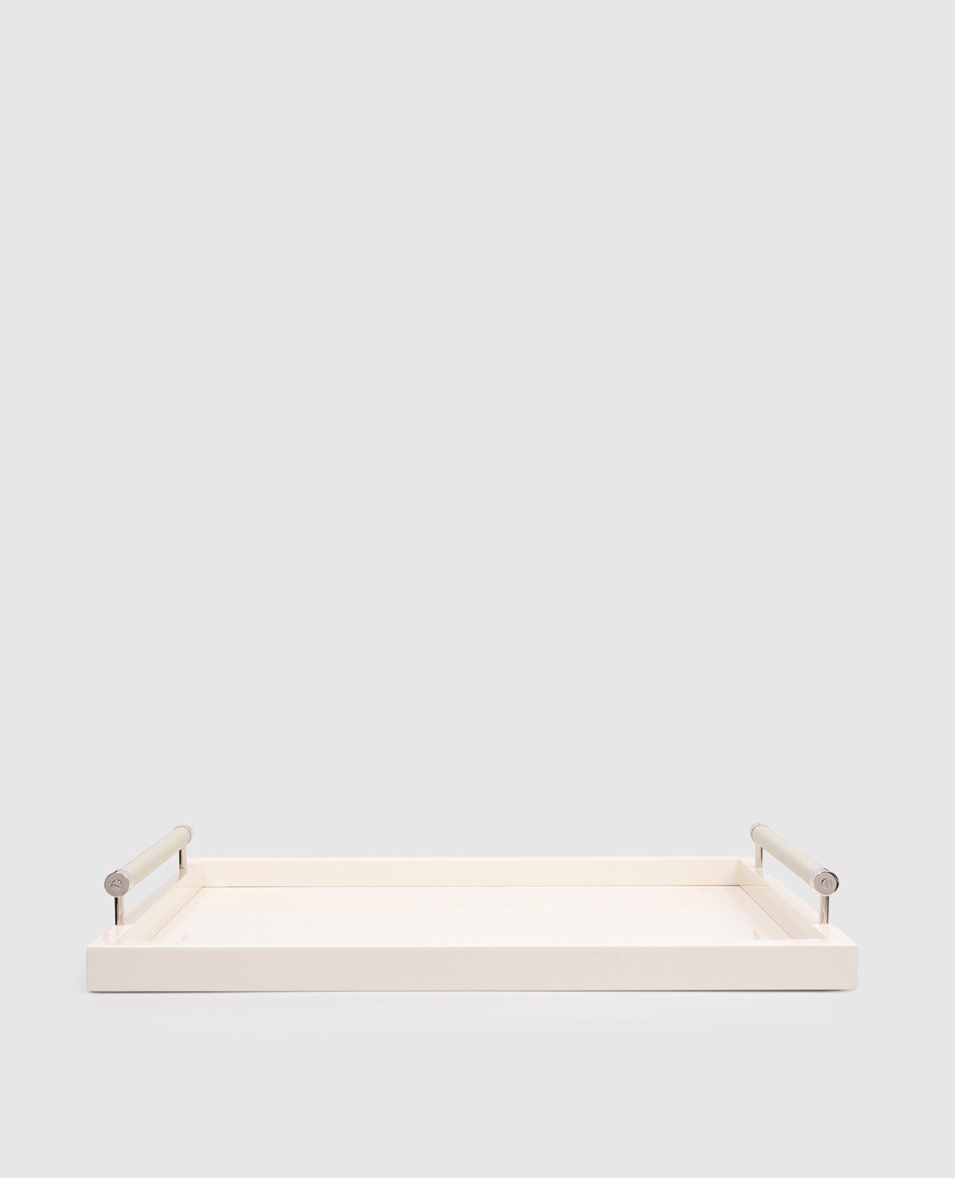 

Бежевый большой лакированный поднос с кожей, Аксессуары для кухни