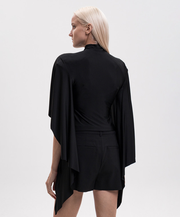 Vetements Черная блуза с акцентными плечами WH27BL134B изображение 4