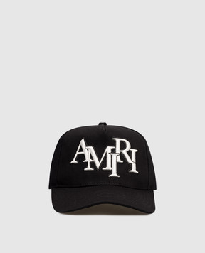 AMIRI Чорна кепка з вишивкою логотипа AMHACP1039