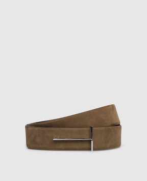 Tom Ford Коричневый ремень из нубука TB331LCL504S