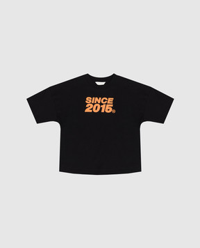 Palm Angels Дитяча чорна футболка з принтом Since 2015 PBAA002S26JER002