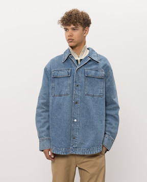 Ami Paris Голубая джинсовая куртка HJK967DE0046