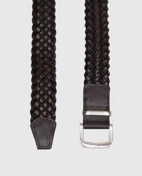 Agnona Коричневый комбинированный ремень с плетением L611U2NT1035