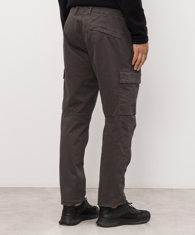 Stone Island Серые брюки карго с патчем логотипа L1S153100051S0004 изображение 4