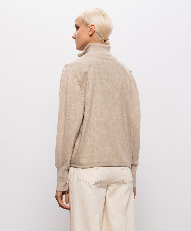 Fabiana Filippi Бежевая куртка с шерстью GCD226F220M436 изображение 4