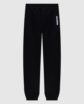 Jil Sander Черные утепленные джоггеры с принтом логотипа JJ02KA0424J20128