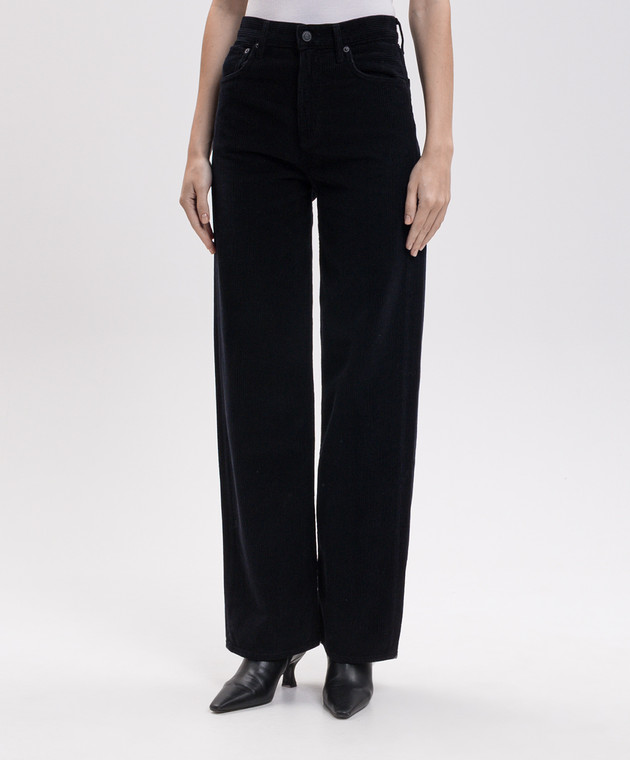 AGOLDE Темно-синие вельветовые брюки Ren Jean A92581840 изображение 3