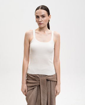 Ermanno Scervino Топ кольору айворі в рубчик D485L762HVT