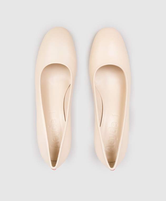 Aeyde Бежеві шкіряні туфлі Giotta PUBESR65CI158SS25100007 зображення 4