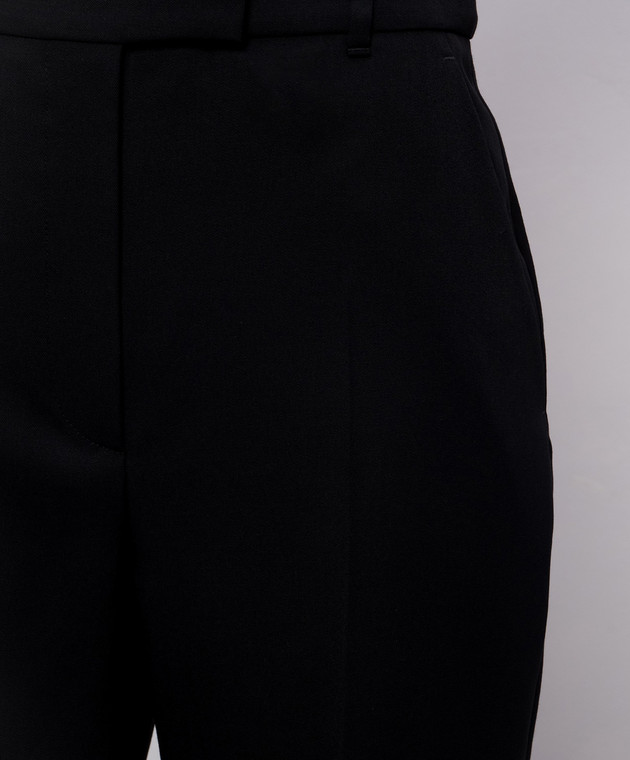 Alexander McQueen Черные брюки из шерсти 847381QJAAC изображение 5