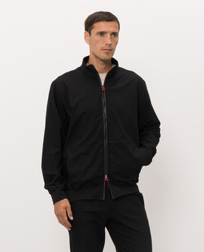 Kiton Черная спортивная куртка из шерсти и кашемира UMC032K0145I