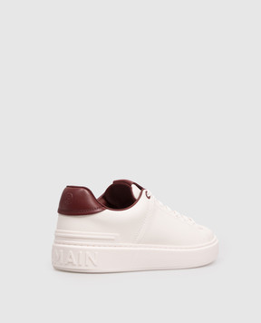 Balmain Кожаные кроссовки B-Court цвета айвори HN1VI690LVTR