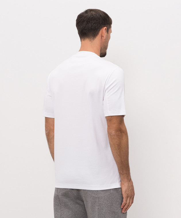 Brunello Cucinelli Белая футболка прямого кроя M0B131308 изображение 4