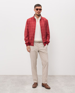 Stefano Ricci Бежеві штани з шовком M1T8100006CTKE1U