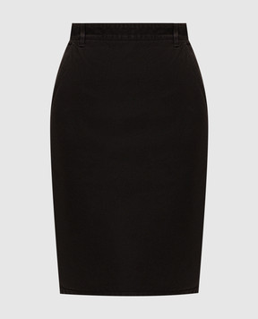 Saint Laurent Коричнева спідниця-олівець з логотипом 845698Y09WJ