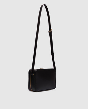 Saint Laurent Черная кожаная сумка кросс-боди с логотипом 8378192R20W