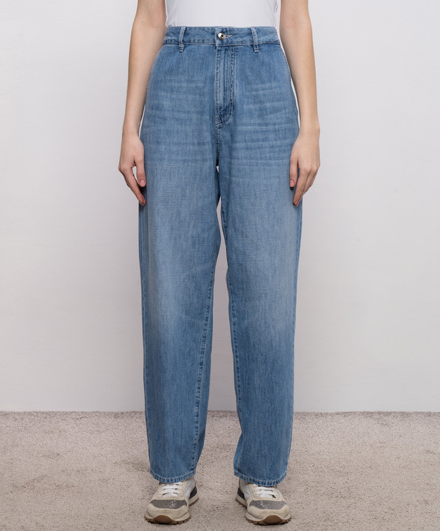 MooRER Голубые джинсы CABIRIAN-J эффектом потертости CABIRIANJLGDLIGHTBLU изображение 3