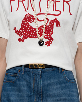 Valentino Чорний шкіряний пояс VLogo 8W2T0SU1IYR