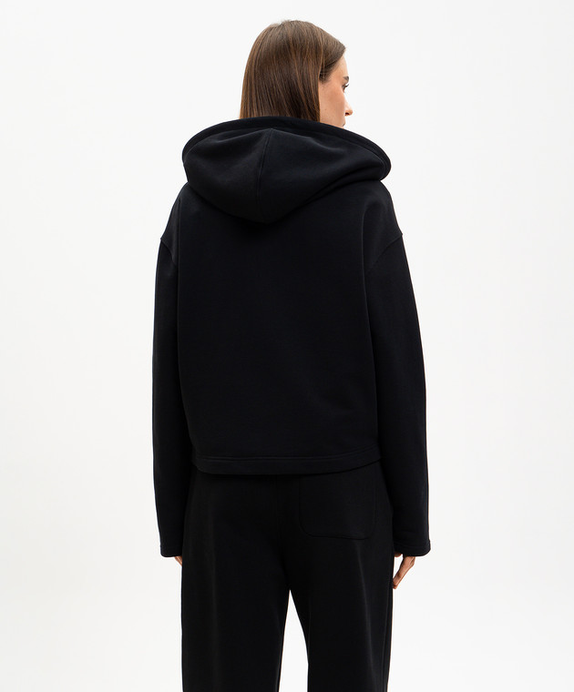 Ami Paris Черная спортивная куртка с эмблемой FSW783730 изображение 4