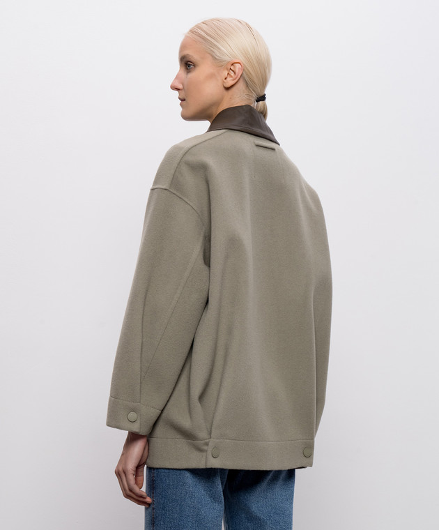 Max & Co Зелене укорочене пальто з вовни MCOHACK зображення 4