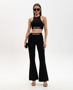 Palm Angels s Чорні штани кльош Soiree в паєтки PWHG021E23KNI001
