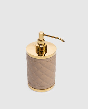 Giobagnara Коричневий шкіряний дозатор для мила Alghero Diamonds BSSDPTGOLDRV105