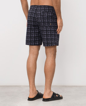 Stefano Ricci Серые шорты для плавания в принт M6B6200070B65403