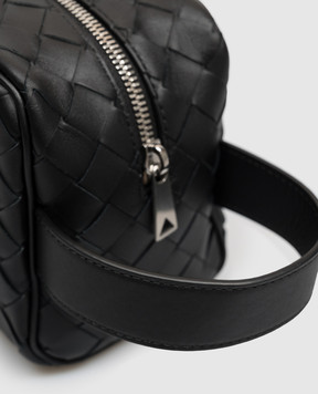 Bottega Veneta Чорний шкіряний несесер Intrecciato 729295VCPQ1